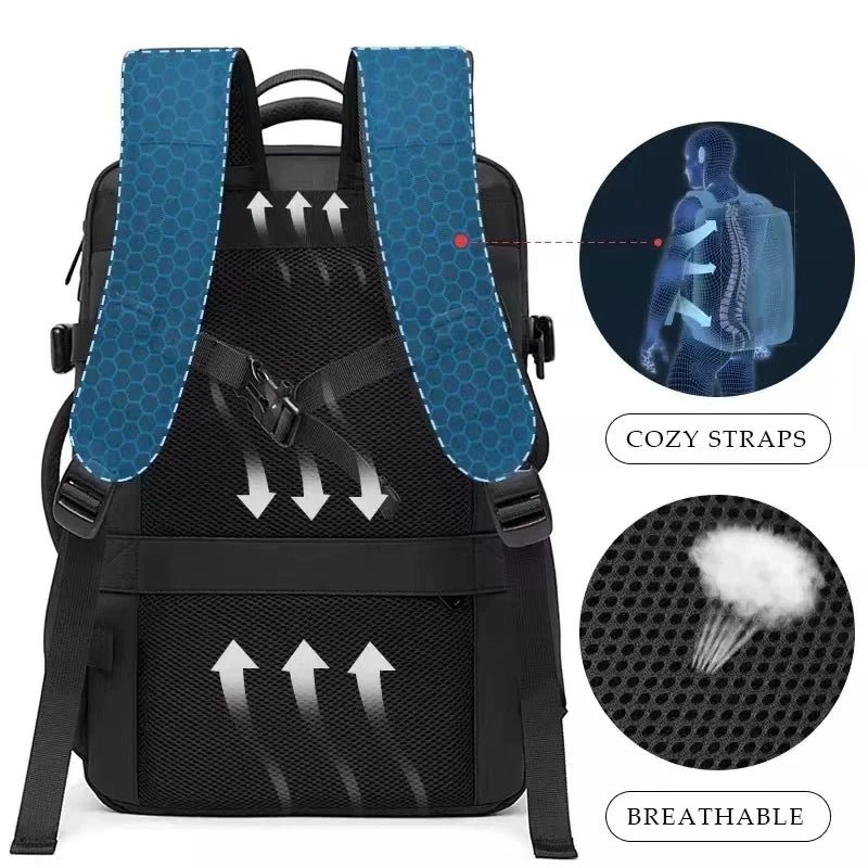 Skanto | URBANFORM Business Rucksack – Erweiterbar, wasserdicht, USB-Ladeanschluss & 17.3" Laptopfach