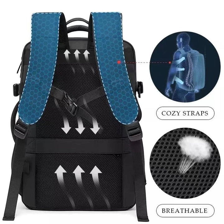 Skanto | URBANFORM Business Rucksack – Erweiterbar, wasserdicht, USB-Ladeanschluss & 17.3" Laptopfach