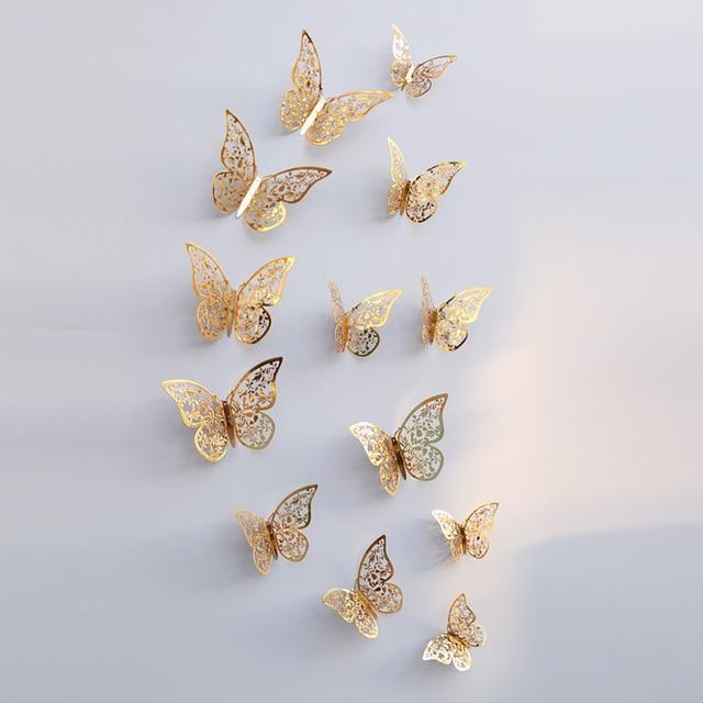 Skanto | ButterflyGlow 3D Schmetterlingsdekoration | Wanddeko | Frühling & Sommer | Klassisch & Modern