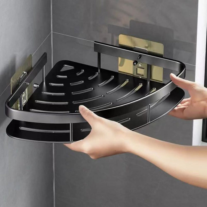 Skanto | Bohrerfreies Aluminium-Eckregal für das Badezimmer