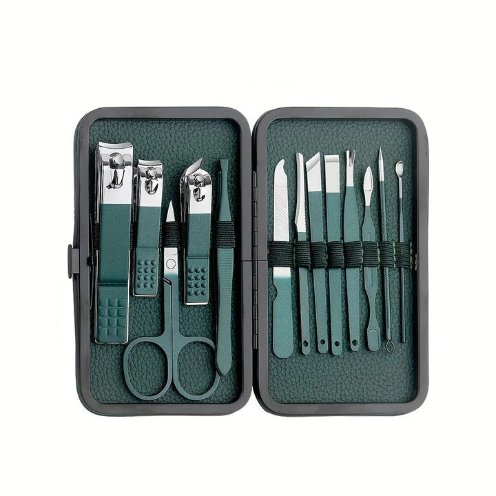 Skanto | Pflegeset aus Edelstahl | 7-, 13- oder 24-teiliges Set für Maniküre & Pediküre zu Hause oder auf Reisen
