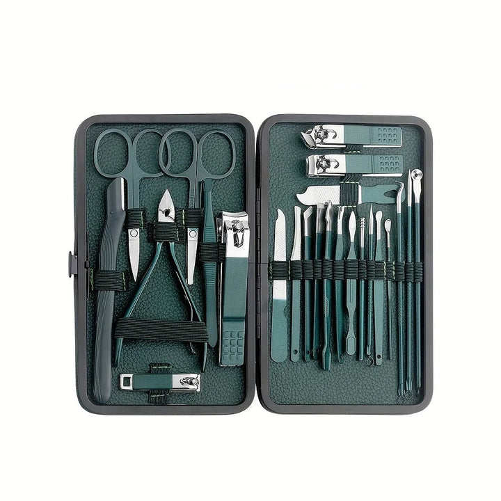 Skanto | Pflegeset aus Edelstahl | 7-, 13- oder 24-teiliges Set für Maniküre & Pediküre zu Hause oder auf Reisen