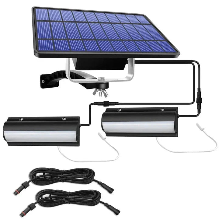 Skanto | Solar-Pendelleuchte für den Außenbereich | Doppel- oder Einzelkopf, IP65 wasserdicht & solarbetrieben für Terrassen, Scheunen und Innenräume