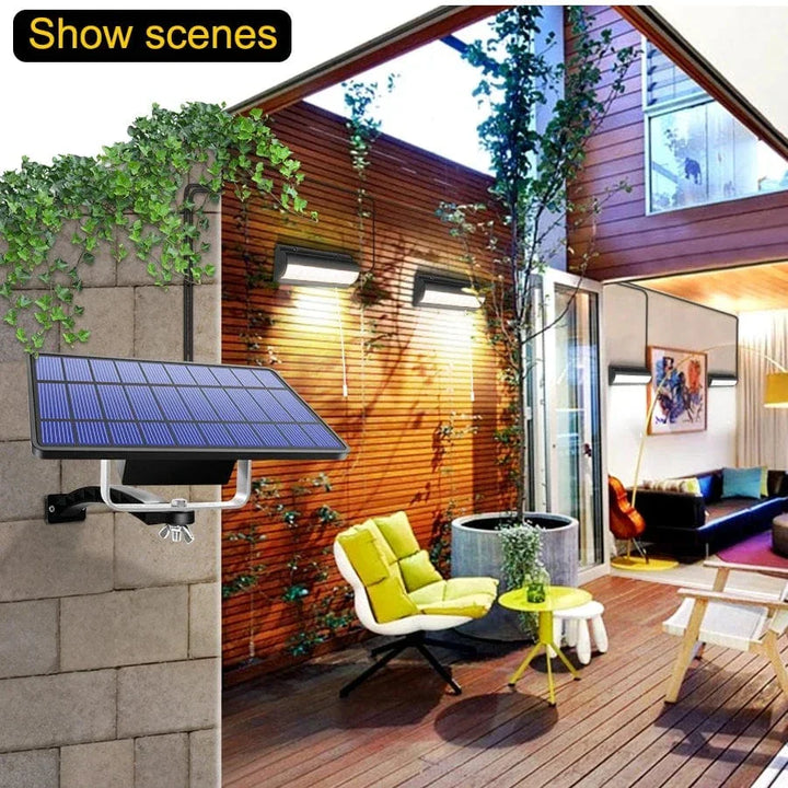 Skanto | Solar-Pendelleuchte für den Außenbereich | Doppel- oder Einzelkopf, IP65 wasserdicht & solarbetrieben für Terrassen, Scheunen und Innenräume