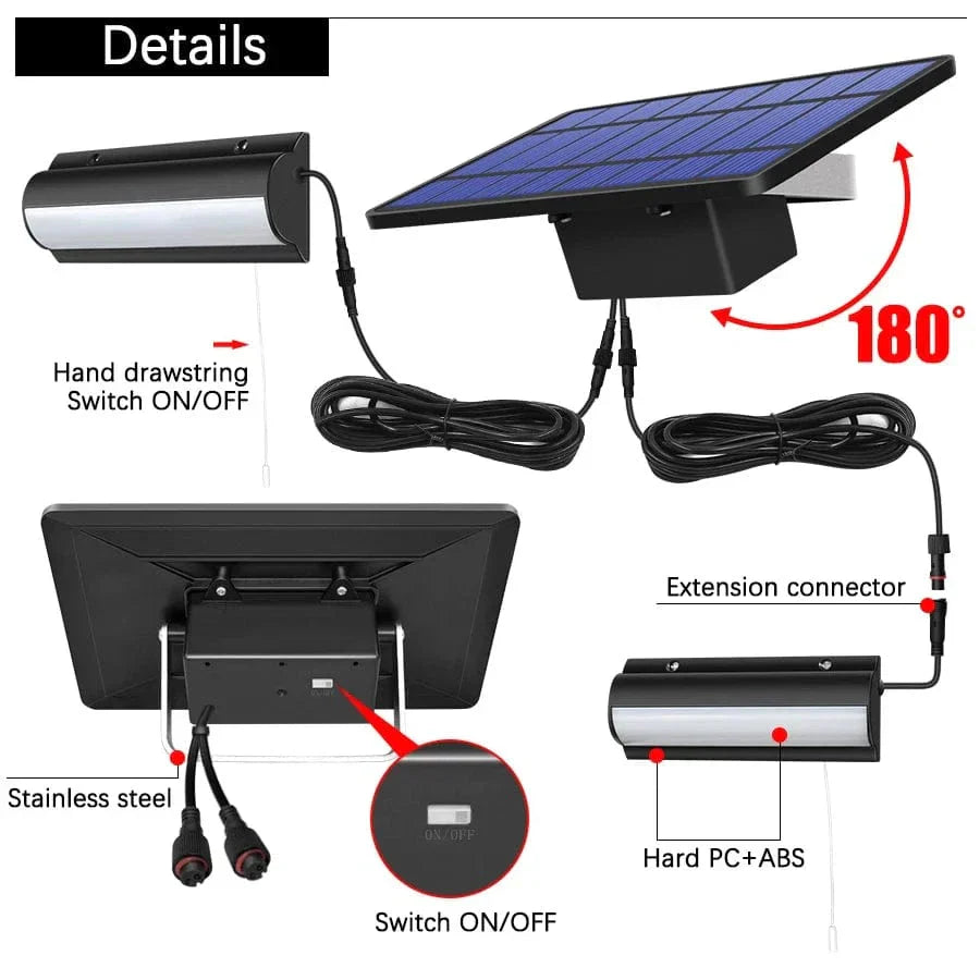 Skanto | Solar-Pendelleuchte für den Außenbereich | Doppel- oder Einzelkopf, IP65 wasserdicht & solarbetrieben für Terrassen, Scheunen und Innenräume