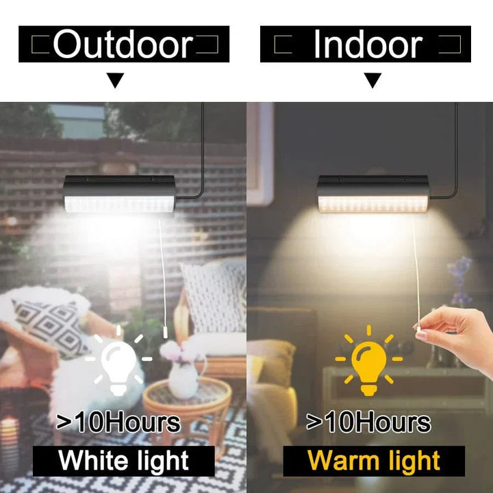 Skanto | Solar-Pendelleuchte für den Außenbereich | Doppel- oder Einzelkopf, IP65 wasserdicht & solarbetrieben für Terrassen, Scheunen und Innenräume