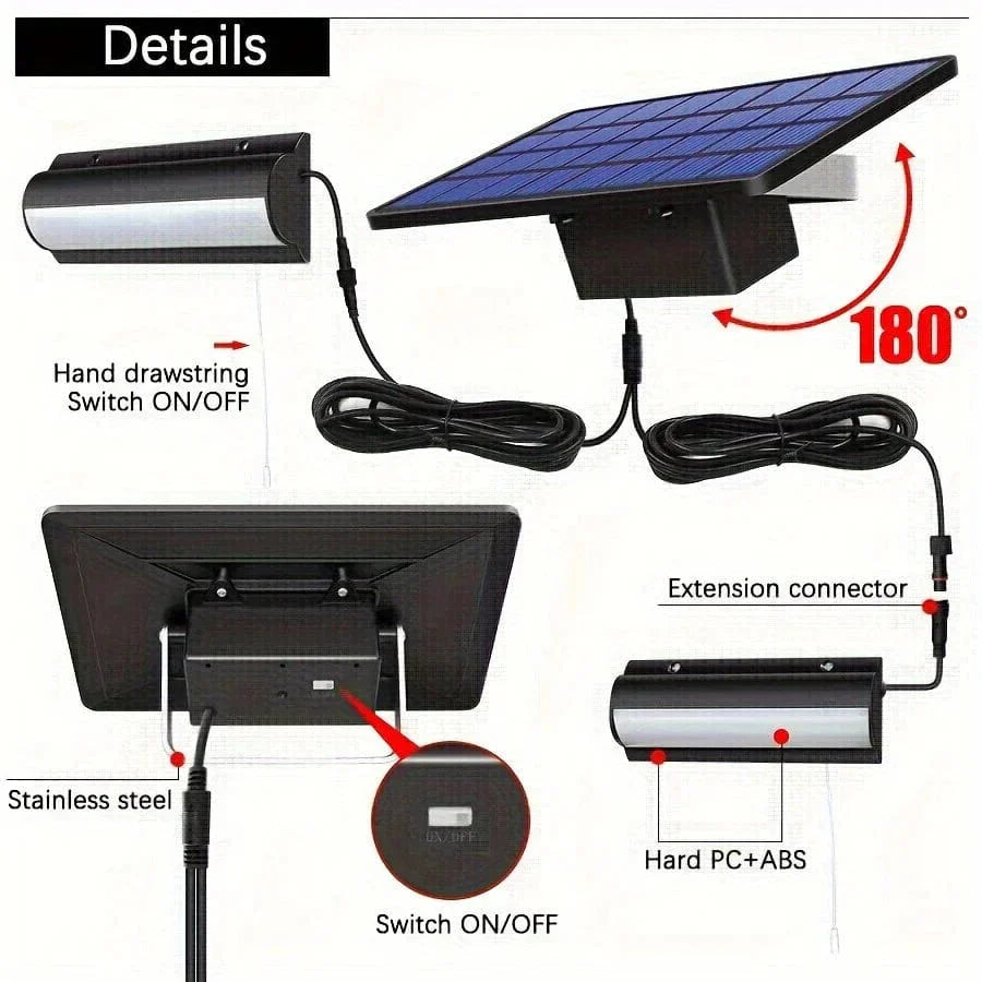 Skanto | Solar-Pendelleuchte für den Außenbereich | Doppel- oder Einzelkopf, IP65 wasserdicht & solarbetrieben für Terrassen, Scheunen und Innenräume