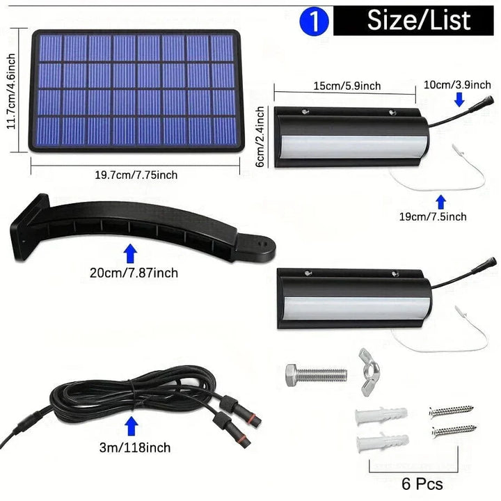 Skanto | Solar-Pendelleuchte für den Außenbereich | Doppel- oder Einzelkopf, IP65 wasserdicht & solarbetrieben für Terrassen, Scheunen und Innenräume