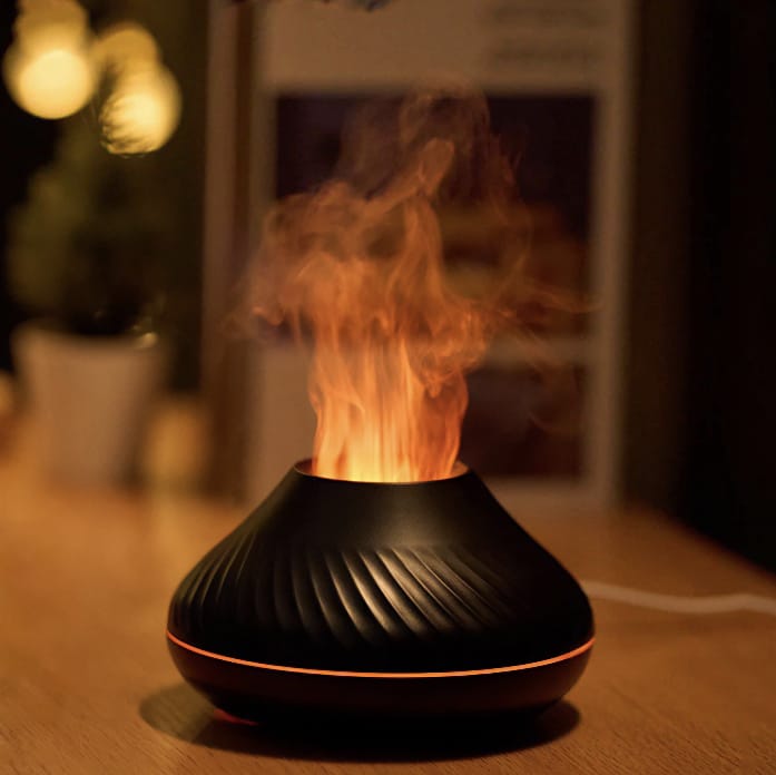 Skanto | Vulkan-Flammeneffekt-Luftbefeuchter und Aroma-Diffusor