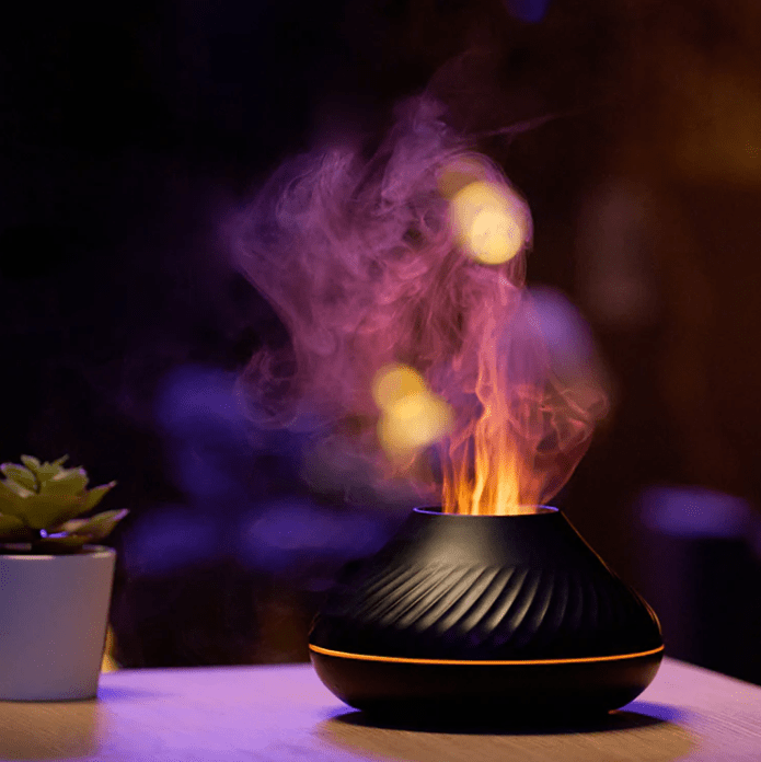 Skanto | Vulkan-Flammeneffekt-Luftbefeuchter und Aroma-Diffusor