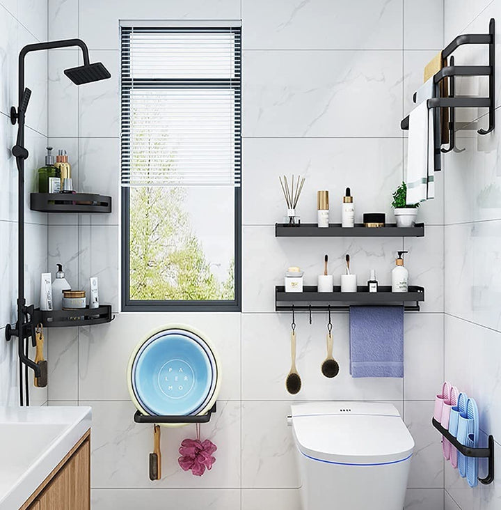 Skanto | Skanto Hängeregal für das Badezimmer mit praktischem Handtuchhalter
