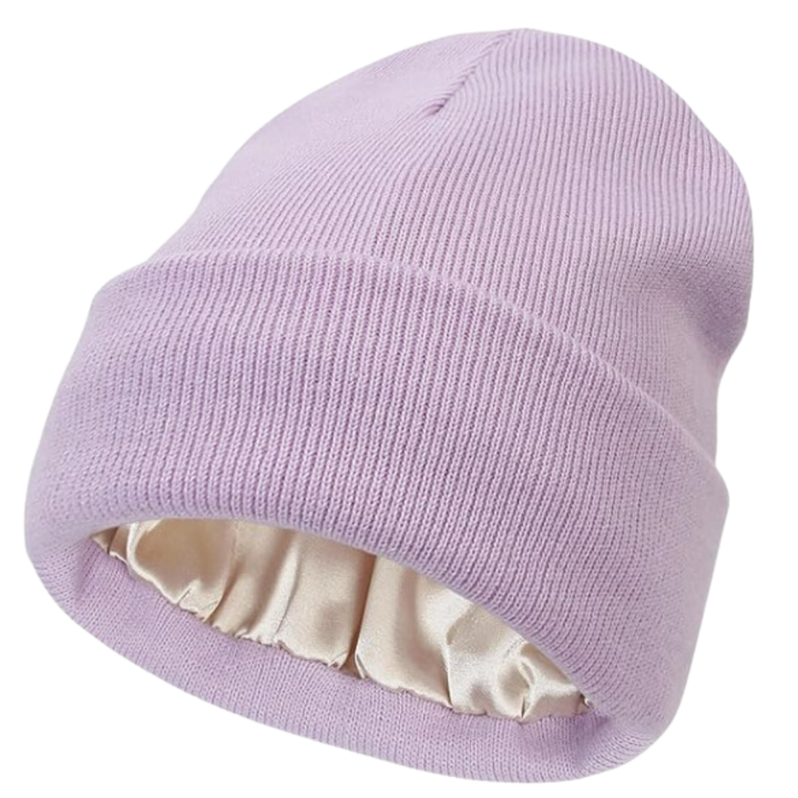 Warme Strickmütze mit Satinfutter