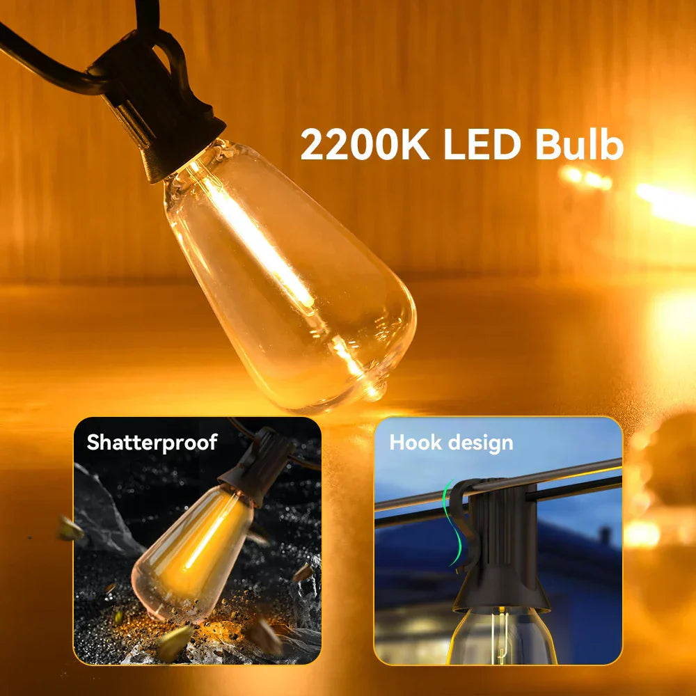 Skanto | Wasserdichte LED-Lichterkette - LumiGlow