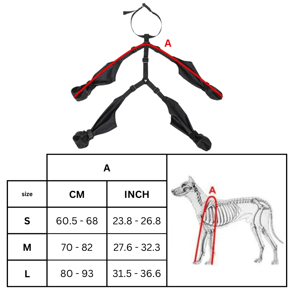 Wasserdichte Hundestiefel mit Hosenträgern
