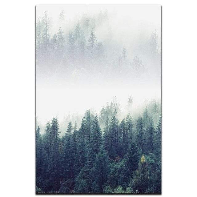 Skanto | 3-teilige nordische Waldlandschaft Wandkunst