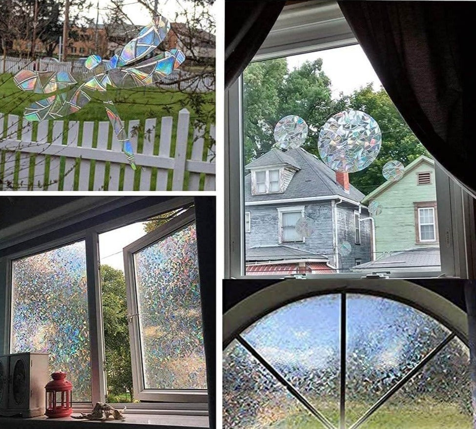 Skanto | Farbenfrohe Fensterfolie mit 3D-Regenbogen-Effekt