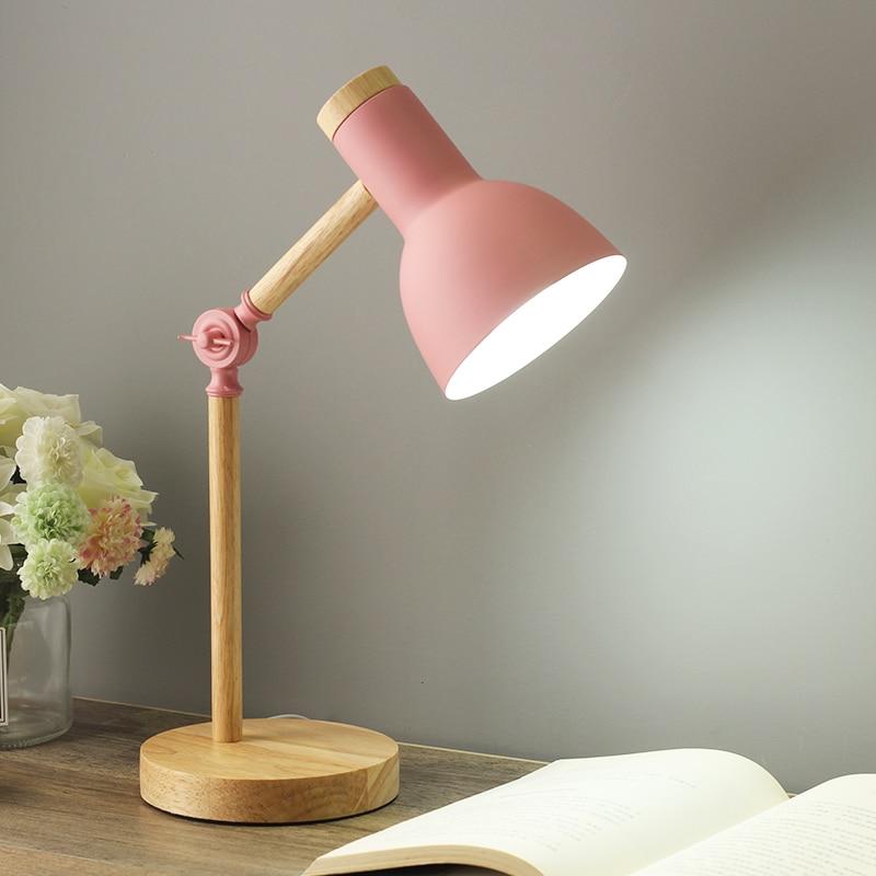 Skanto | Nordivio Skandinavische Tischlampe | Verstellbar & Faltbar | Holz & Metall | Höhe 45 cm