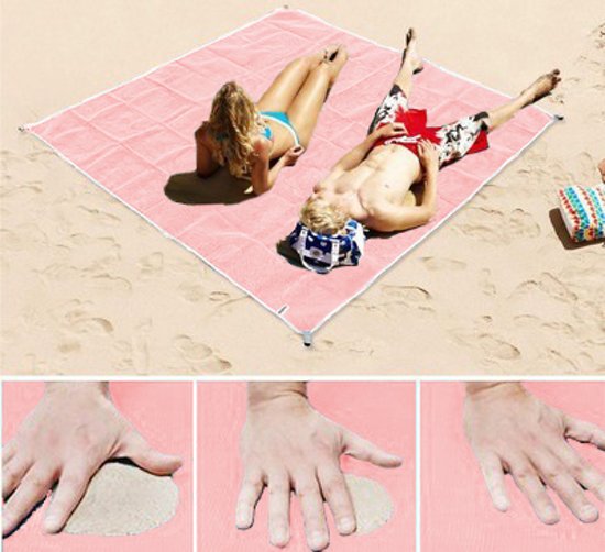 Skanto | XXL Sandfreies Strandtuch | Sandark | 200x200